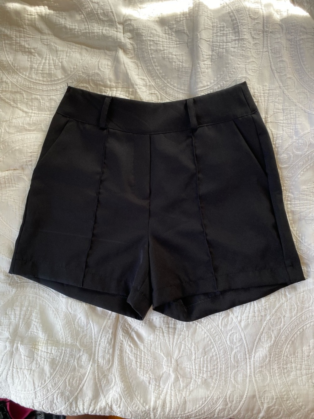 Classic High-Waist Black Women's Tailored Shorts